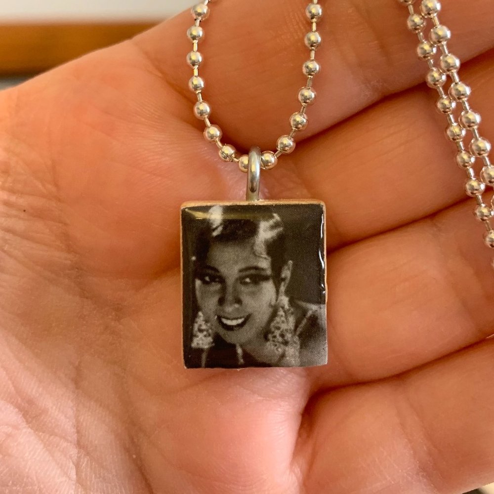 (2/$12,4/$20) Josephine Baker Scrabble Necklace
